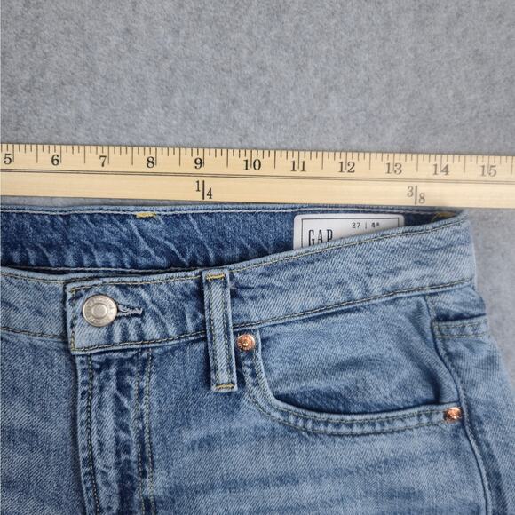 Gap Womens Size 27/4R Baggy Mid Rise Light Wash Jeans - Picture 12 of 16